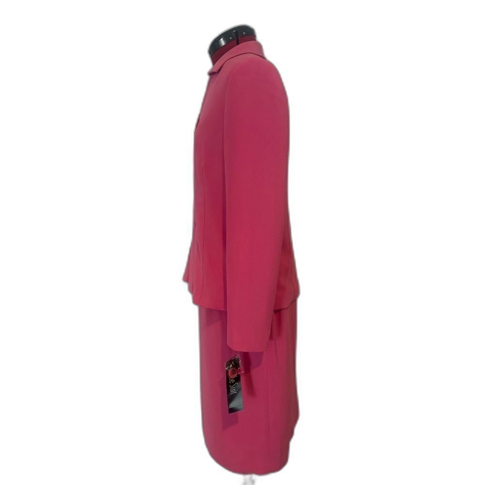 NWT Le Suit Skirt Suit Women's Size 8 Pink 2-Piece Set Blazer & Skirt - Picture 12 of 13